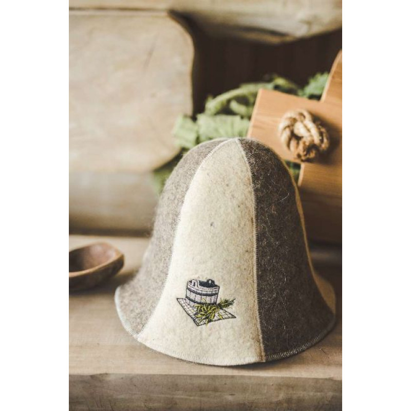 Cappello da sauna - SECCHIELLO E FRUSTE PER SAUNA, a righe