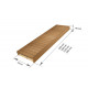 Panca sauna, termo pioppo, 400x1600-2400 mm