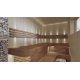 Modulo angolare per panche da sauna modulari, 400x400 mm, pioppo tremulo trattato termicamente