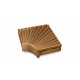 Modulo angolare per panche da sauna modulari, 400x400 mm, pioppo tremulo trattato termicamente