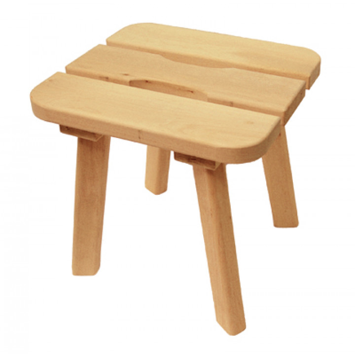Sgabello in ontano, S 320 x 300 x 310 mm