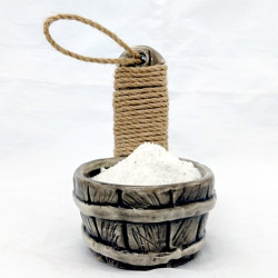 Contenitore di sale in ceramica per sauna - barile 200 ml  Contenitore di sale in ceramica per sauna - barile 200 ml