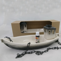 Contenitore in ceramica per profumi - barchetta con aroma  Contenitore in ceramica per profumi - barchetta con aroma