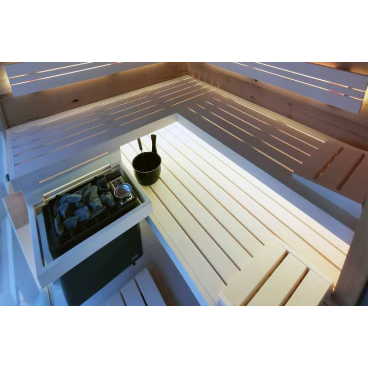 Stufa elettrica per sauna - EOS BI-O Tec, finitura effetto perla antracite