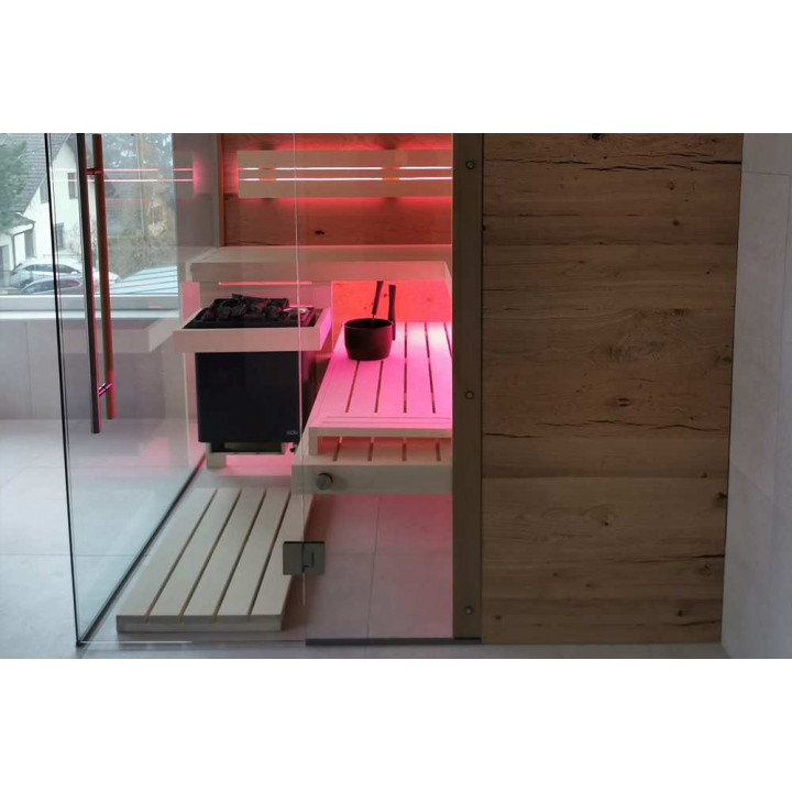 Stufa elettrica per sauna - EOS BI-O Tec, finitura effetto perla antracite