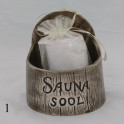 Contenitore di sale in ceramica per sauna - scuro 250 ml - 0
