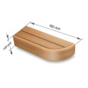 Elemento panca terminale per panche sauna modulari, Ontano - 2