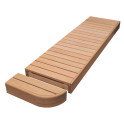 Elemento panca terminale per panche sauna modulari, Ontano - 4