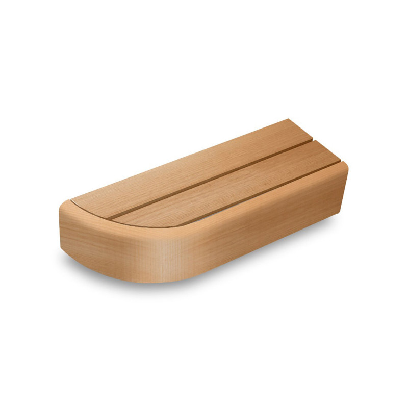 Elemento panca terminale per panche sauna modulari, Ontano