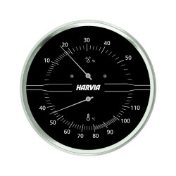 Termoigrometro HARVIA rotondo, nero  Termoigrometro HARVIA rotondo, nero