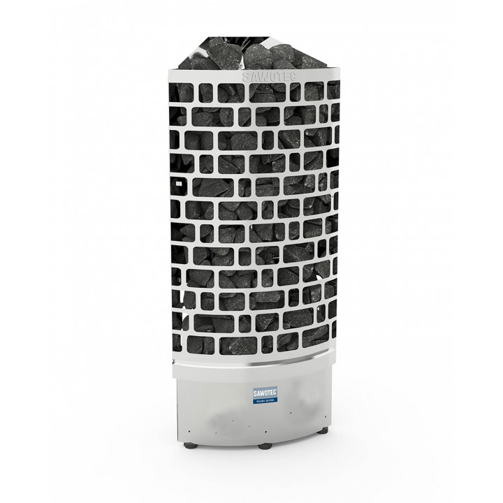 Stufa elettrica per sauna – SAWOTEC Ari Corner 7,5 kW, senza unità di controllo