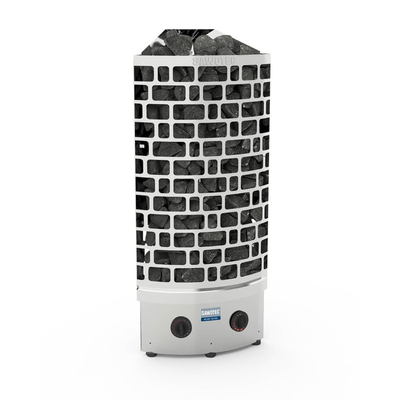 Stufa elettrica per sauna – SAWOTEC Ari Corner, con unità di controllo