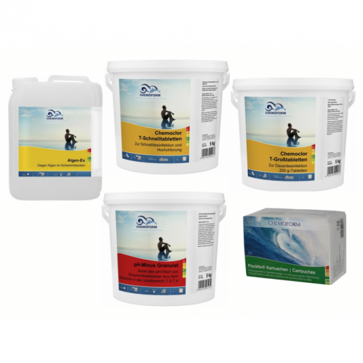 Kit chimico CHEMOFORM per piscine con filtro a sabbia, grande