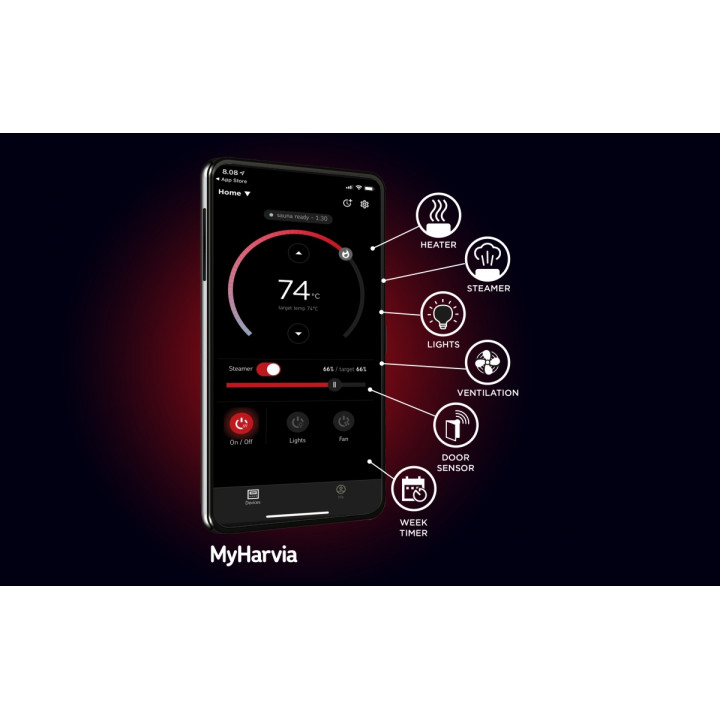 Pannello di controllo riscaldatore elettrico per sauna - HARVIA Xenio CX170 WiFi