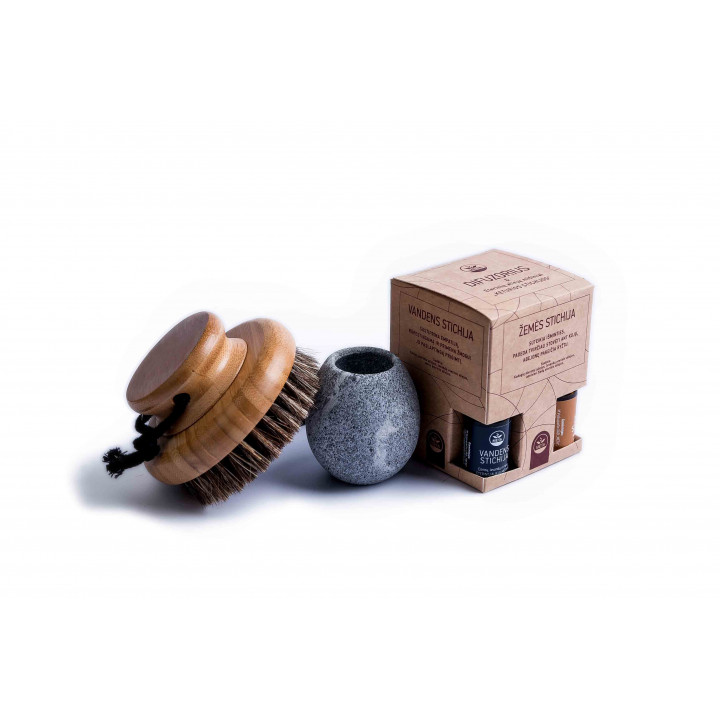 Set regalo in scatola regalo CALORE PROFUMATO. Un pennello, una tazza per profumi e oli essenziali