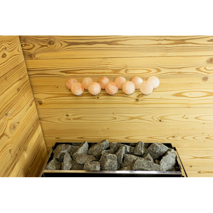 Palline di sale himalayano SAUFLEX, con supporto, 11 pezzi