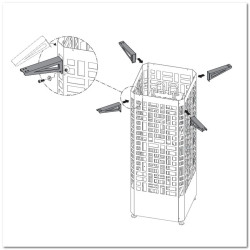 Staffe di montaggio per l'involucro del forno EOS Edge 