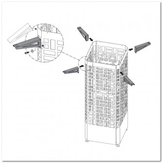 Staffe di montaggio per l'involucro del forno EOS Edge