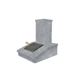 Finitura camino in pietra, pietra ollare, 540 mm  Finitura camino in pietra, pietra ollare, 540 mm