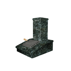 Finitura camino in pietra, Serpentine scuro, 540 mm  Finitura camino in pietra, Serpentine scuro, 540 mm