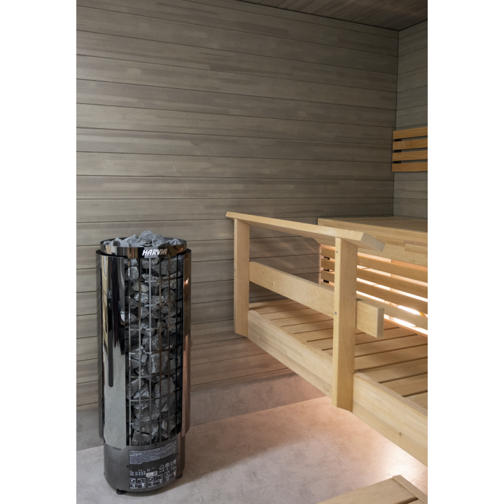 Riscaldatore elettrico per sauna - HARVIA Cilindro Black Steel PC110E 10,8 kW