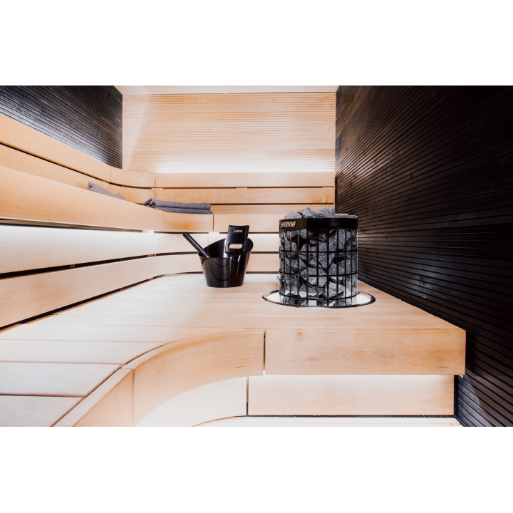 Riscaldatore elettrico per sauna - HARVIA Cilindro Black Steel PC110E 10,8 kW