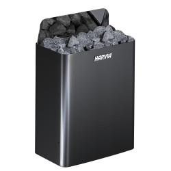 Stufa elettrica per sauna - HARVIA The Wall Black Steel SW45E 4,5 kW  Stufa elettrica per sauna - HARVIA The Wall Black Steel SW45E 4,5 kW
