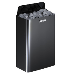 Stufa elettrica per sauna - HARVIA The Wall Black Steel SW90E 9 kW  Stufa elettrica per sauna - HARVIA The Wall Black Steel SW90E 9 kW
