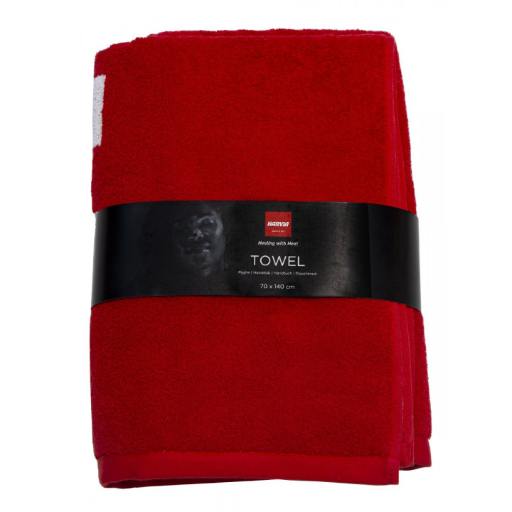 Asciugamano per sauna HARVIA, 70 x 140 cm, rosso