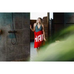 Asciugamano per sauna HARVIA, 70 x 140 cm, rosso