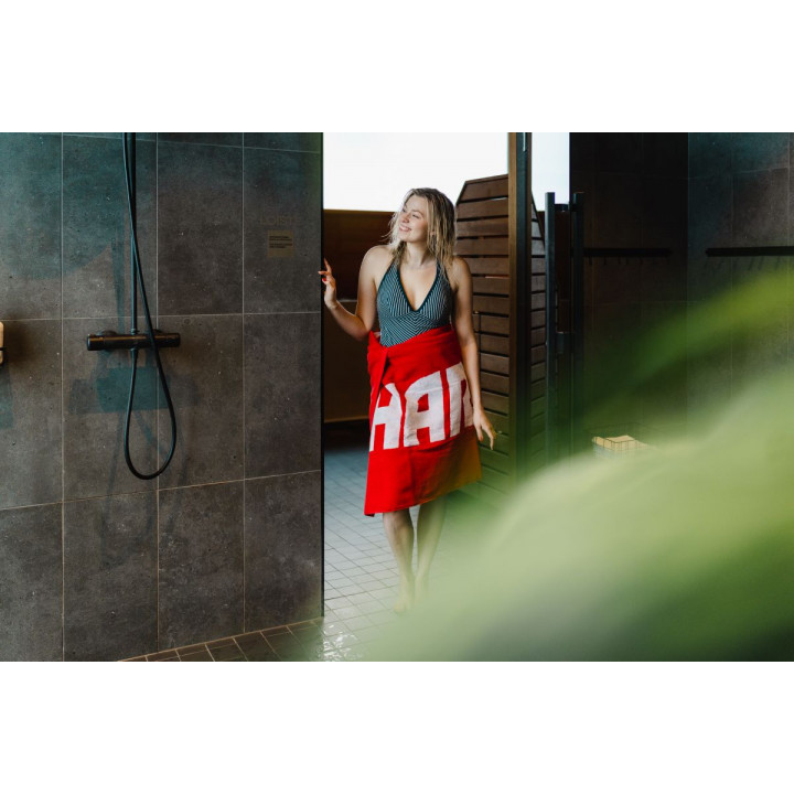 Asciugamano per sauna HARVIA, 70 x 140 cm, rosso