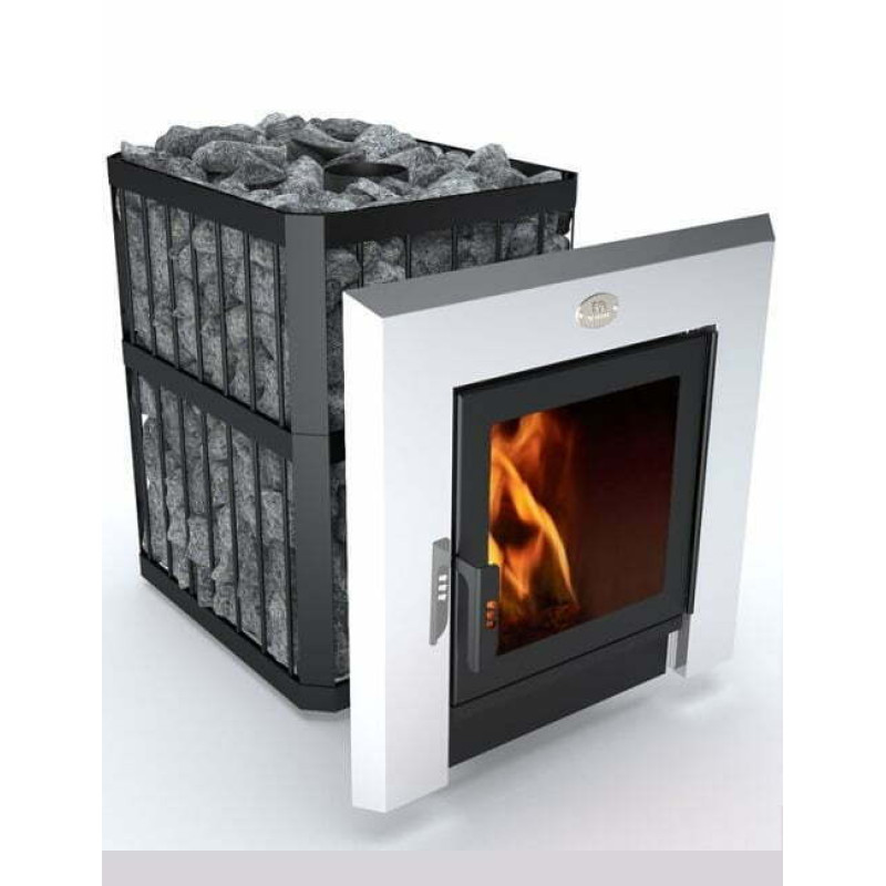 Stufa per sauna a legna - NOVA PANORAMA 18 con rete