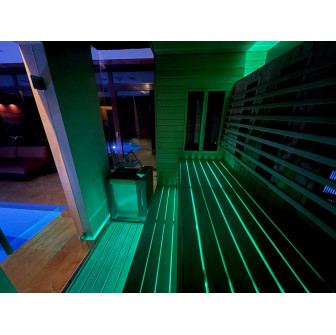 PROIETTORE A LED SAUFLEX RGB, CON CENTRALINA