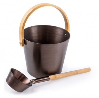 Set secchio e mestolo in alluminio SAUFLEX, viola