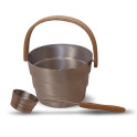 Set secchio e mestolo SAUNIA PYORRE 6 l, alluminio - 0