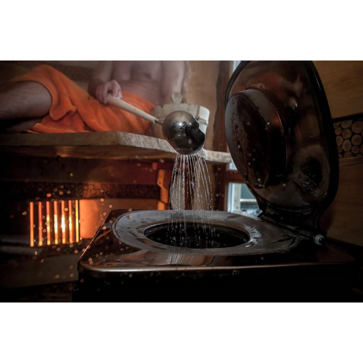 SET SECCHIO E MESTOLO PER SAUNA EFFETTO DOCCIA SET PIÙ VAPORE, PREMIUM, SAWO 5 L