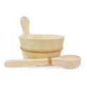 Secchio in legno SAWO da 4 l e mestolo da 36 cm, pino - 2