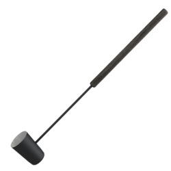 Mestolo per sauna nero, manico lungo  Mestolo per sauna nero, manico lungo