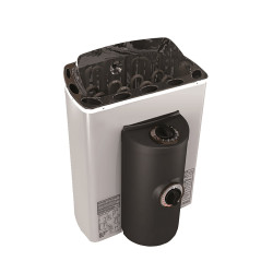 Stufa elettrica per sauna – SAWOTEC Mini X Corner 3,6 kW, con unità di controllo 