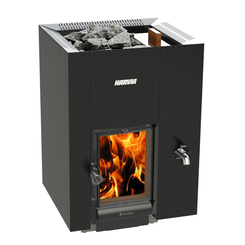 Stufa a legna per sauna - HARVIA Linear 22 GreenFlame RS