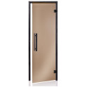 Porta sauna in vetro AD, telaio Nero - 3