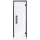 Porta per sauna in vetro AD, telaio nero, 70 x 210, trasparente