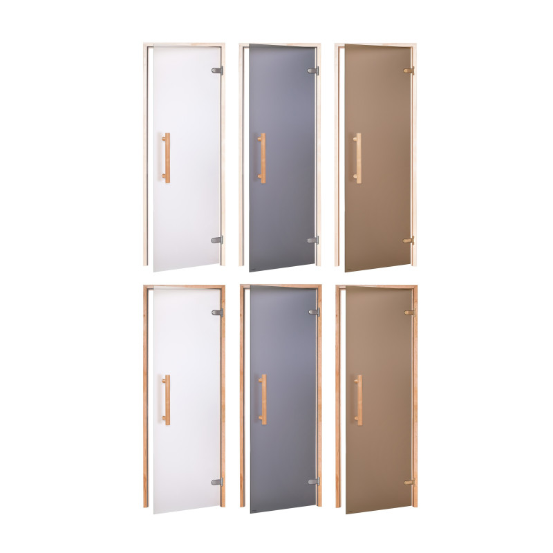 Porte per sauna in vetro AD NATURAL, Vetro opaco