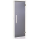 Porta per sauna in vetro AD, telaio bianco, 80 x 190, grigio