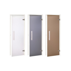 Porta sauna in vetro AD, telaio bianco, vetro opaco  Porta sauna in vetro AD, telaio bianco, vetro opaco