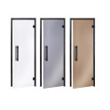 Porta sauna in vetro AD, telaio Nero - 0
