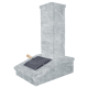 Finitura camino in pietra, Talkochlorite, 790 mm