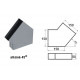 Gomito piatto 5F15 / 45