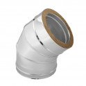 Gomito a doppia parete isolato 45 - 0