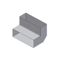 Gomito stretto 50x150, 90° - 0